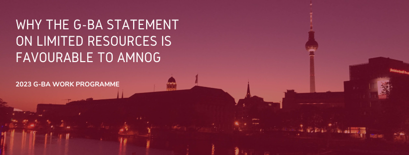 Why the G-BA statement on limited resources is favourable to AMNOG 2023 G-BA work programme