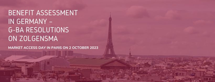 Benefit assessment in Germany – G-BA resolutions on Zolgensma Market Access Day in Paris on 2 October 2023